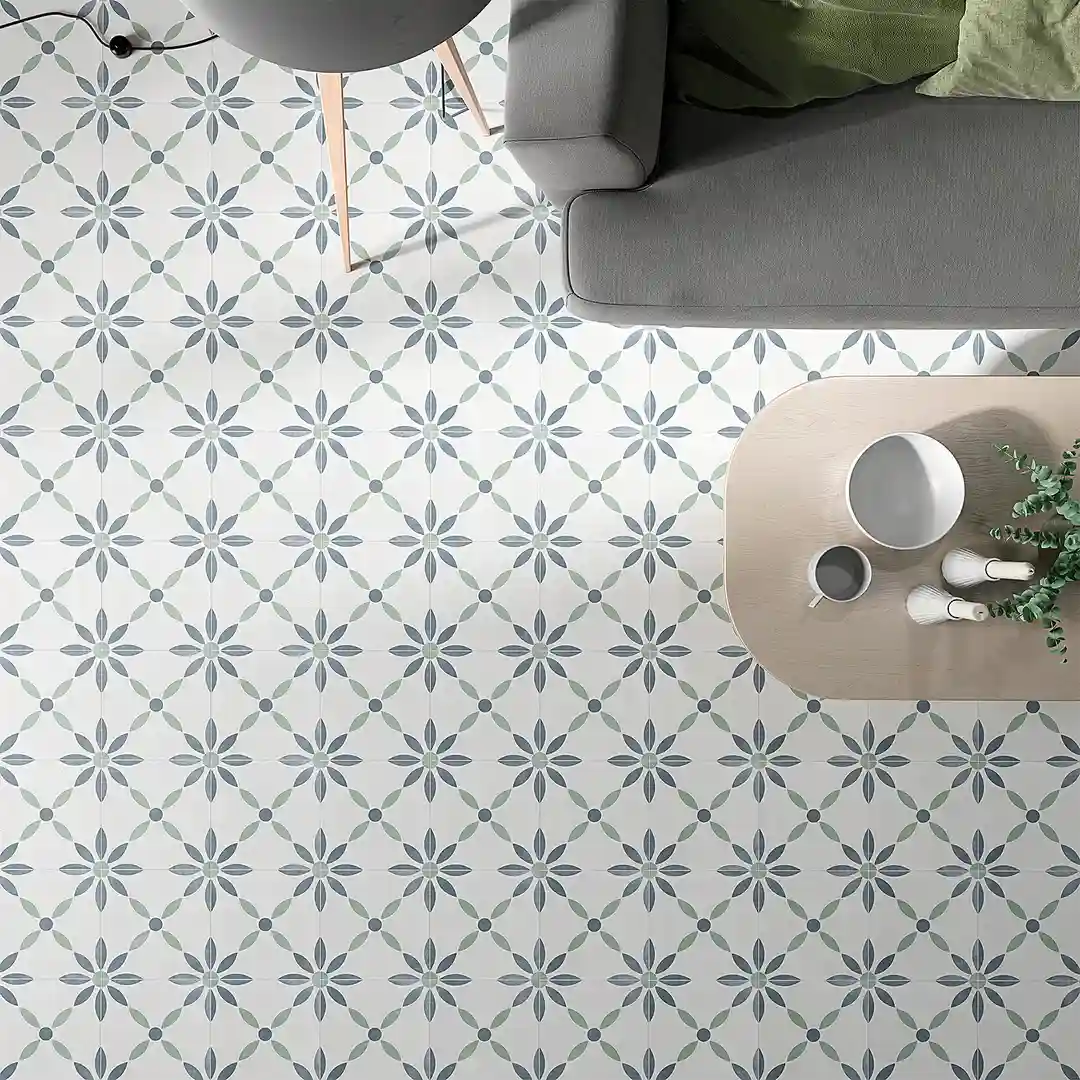 SS4HAVANA WHITE FLOWERS tile flooring